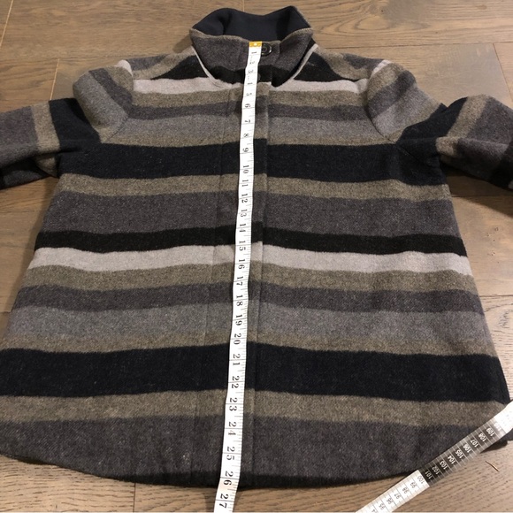 PrAna Women’s Wool Blend Lily Striped Jacket. Sz Medium Coal. Gently Worn - Picture 6 of 16